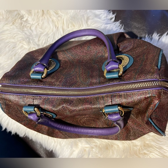 Authentic Etro Boston Bag Paisley Print - Picture 4 of 16